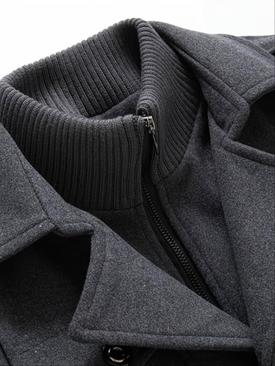 Tim Unleashed | Erhöhen Sie Ihren Stil mit unserer charakteristischen mittellangen Wolljacke mit Doppelkragen