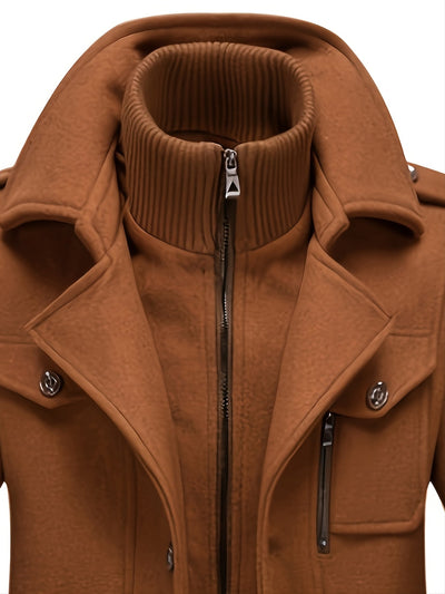 Tim Unleashed | Erhöhen Sie Ihren Stil mit unserer charakteristischen mittellangen Wolljacke mit Doppelkragen
