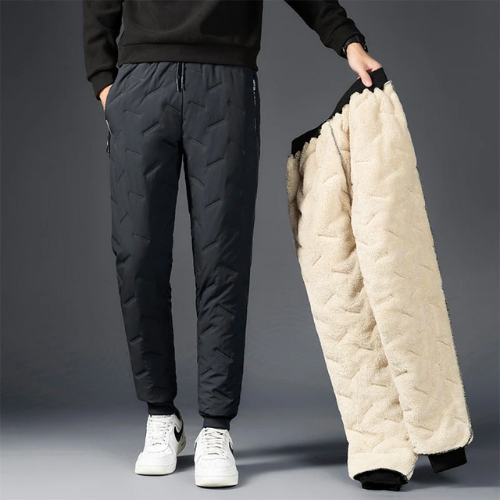 TimoThermo | Kuschelige Winterhosen für Herren, Neue Mode-Jogger mit Wasserdichtem Plus-Fleece