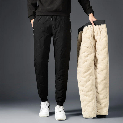 TimoThermo | Kuschelige Winterhosen für Herren, Neue Mode-Jogger mit Wasserdichtem Plus-Fleece