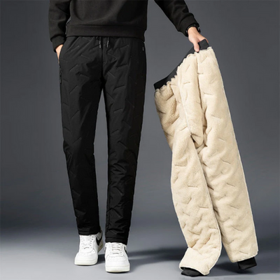 TimoThermo | Kuschelige Winterhosen für Herren, Neue Mode-Jogger mit Wasserdichtem Plus-Fleece