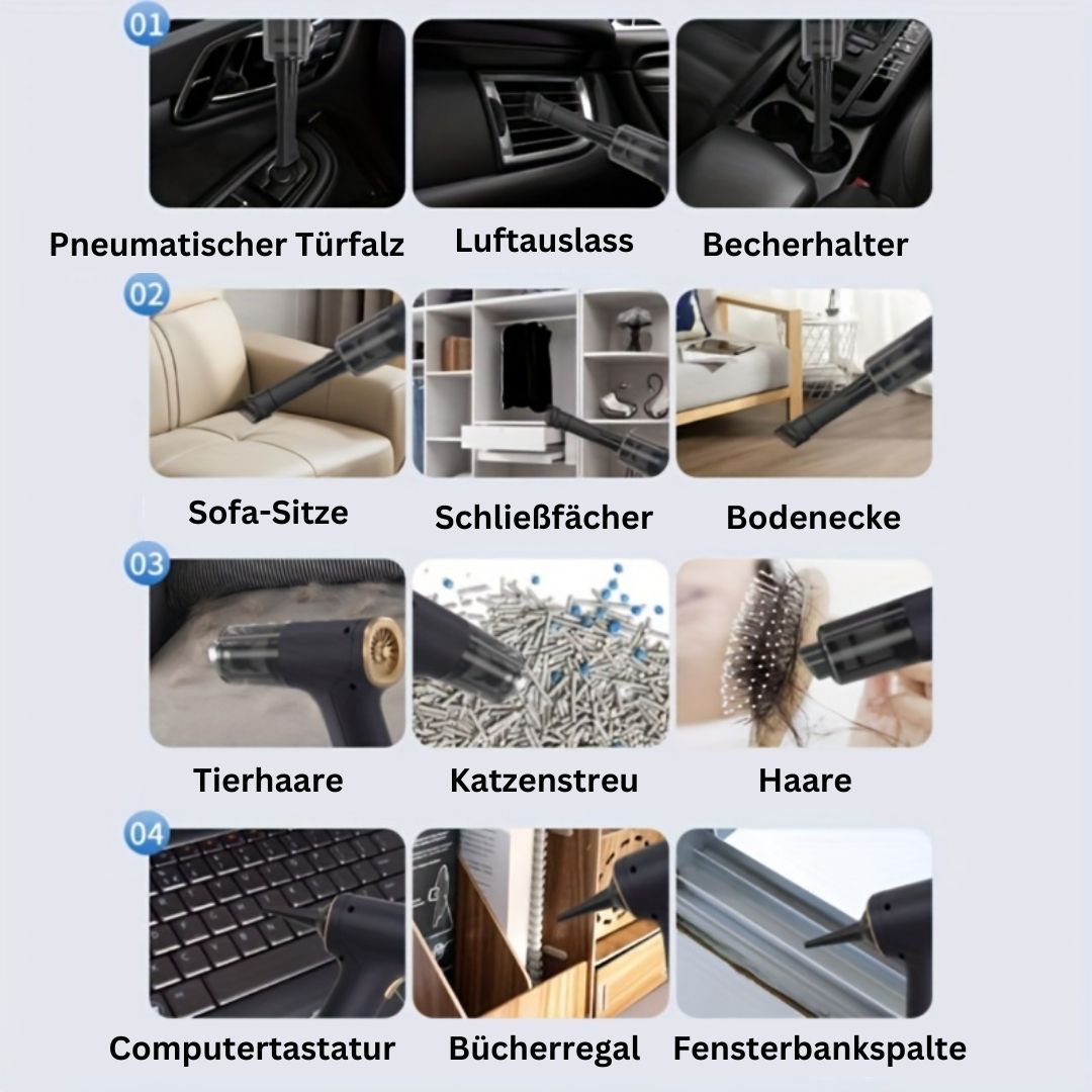 TurboGlide 75X | Tragbarer Staubsauger - der ultimative kabellose Reinigungsassistent