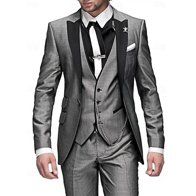 Dreiteiliger Herrenanzug aus Leinen – Blazer, Weste und Hose für Eleganz