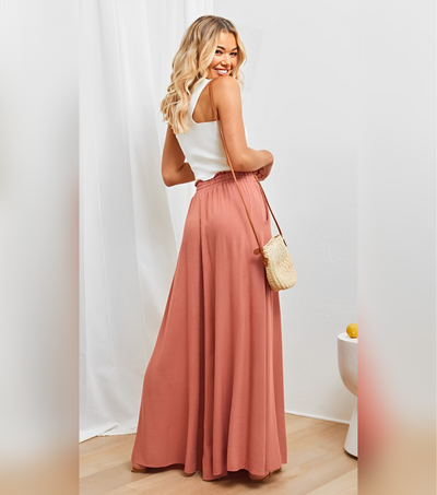 Weit Geschnittene Hose mit Kordelzug für Damen