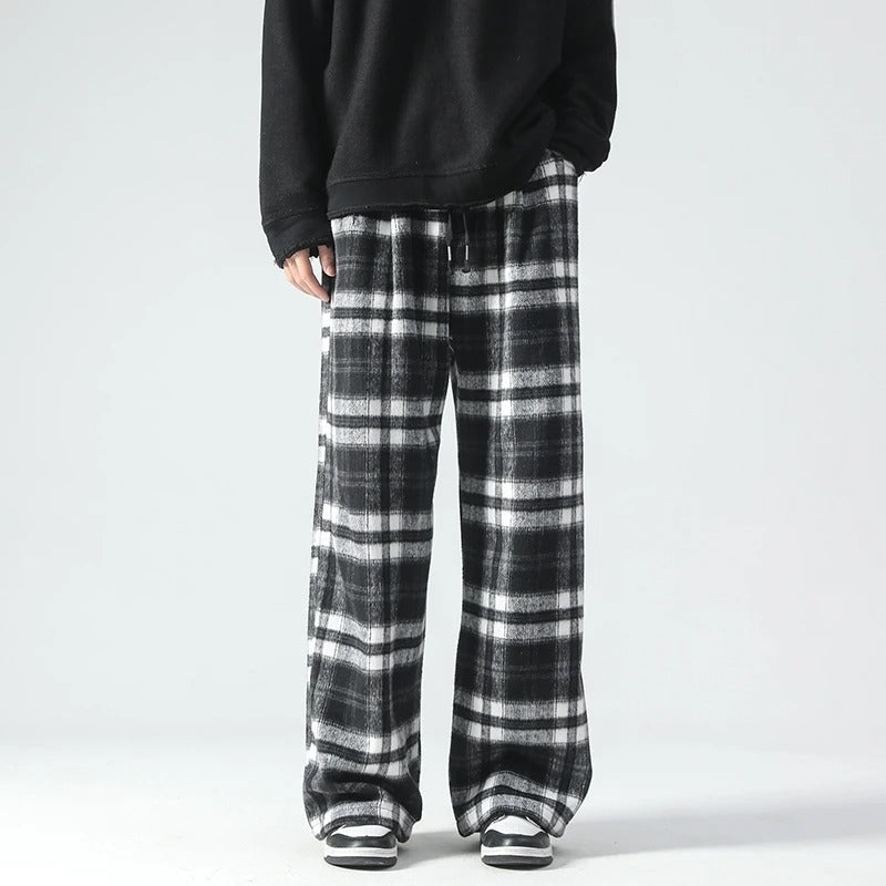 Weite Hosenbeine - Kariert - Relaxed Fit - Loose Fit Hosen - Herrenhosen