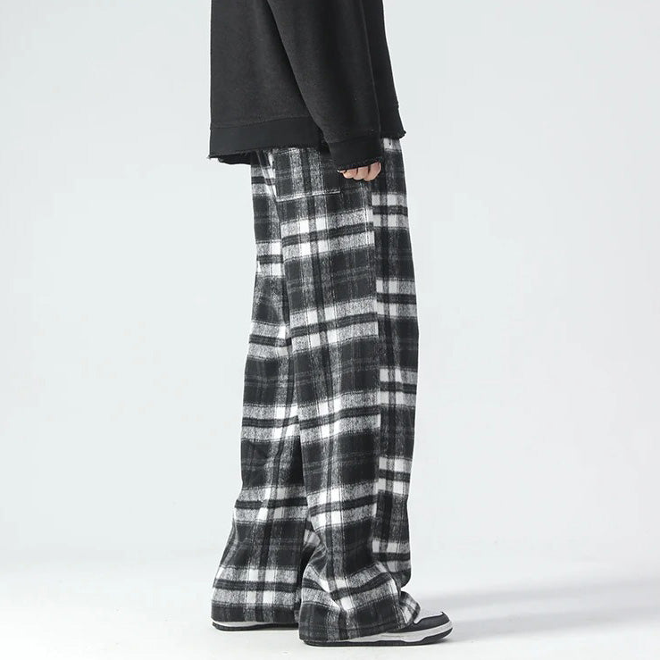 Weite Hosenbeine - Kariert - Relaxed Fit - Loose Fit Hosen - Herrenhosen