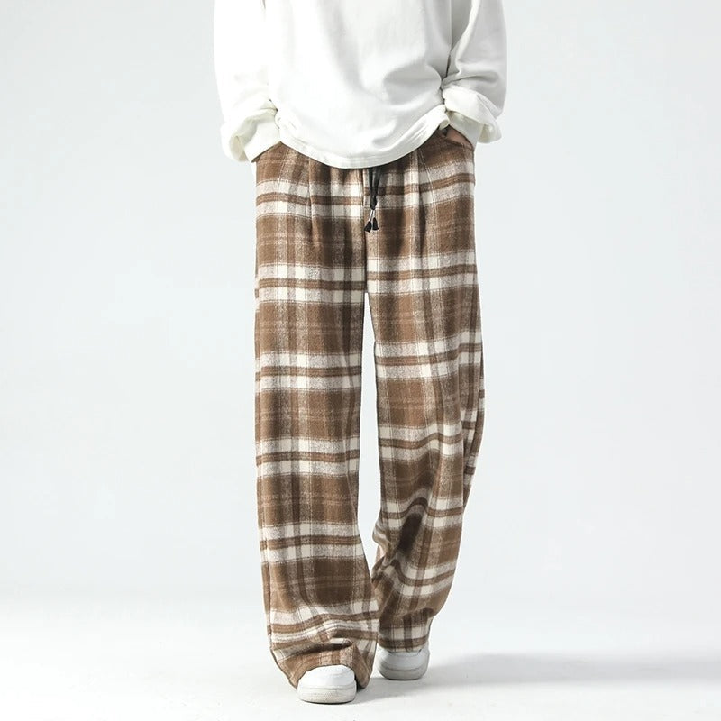 Weite Hosenbeine - Kariert - Relaxed Fit - Loose Fit Hosen - Herrenhosen