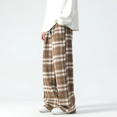 Weite Hosenbeine - Kariert - Relaxed Fit - Loose Fit Hosen - Herrenhosen