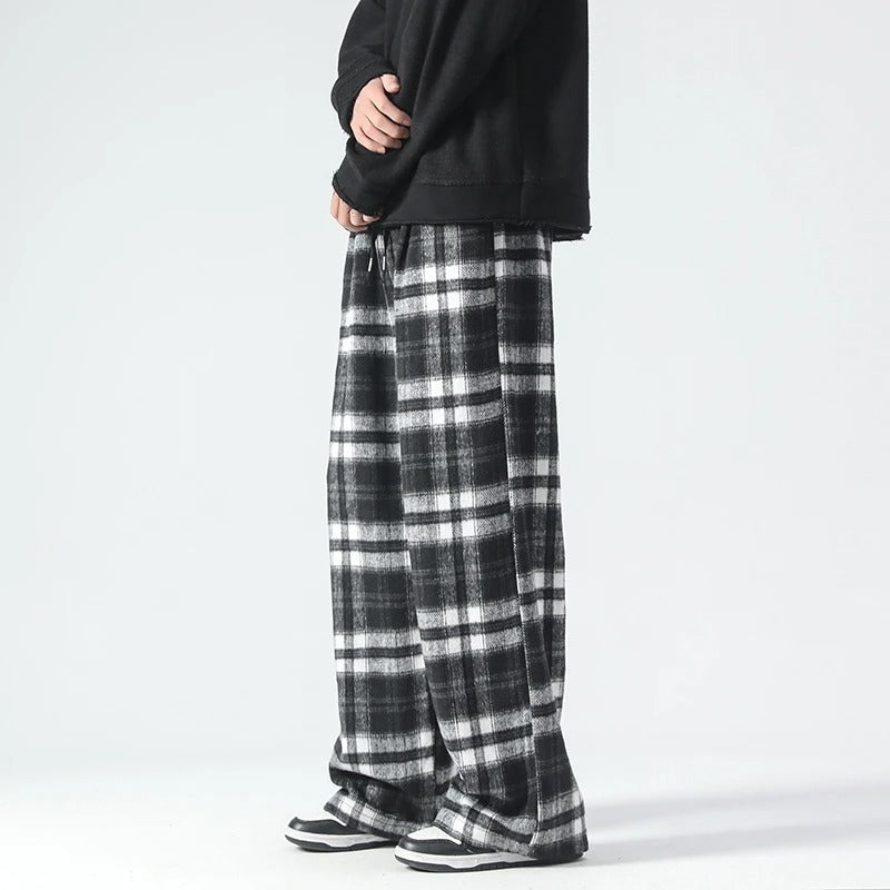 Weite Hosenbeine - Kariert - Relaxed Fit - Loose Fit Hosen - Herrenhosen