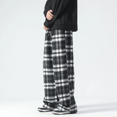 Weite Hosenbeine - Kariert - Relaxed Fit - Loose Fit Hosen - Herrenhosen