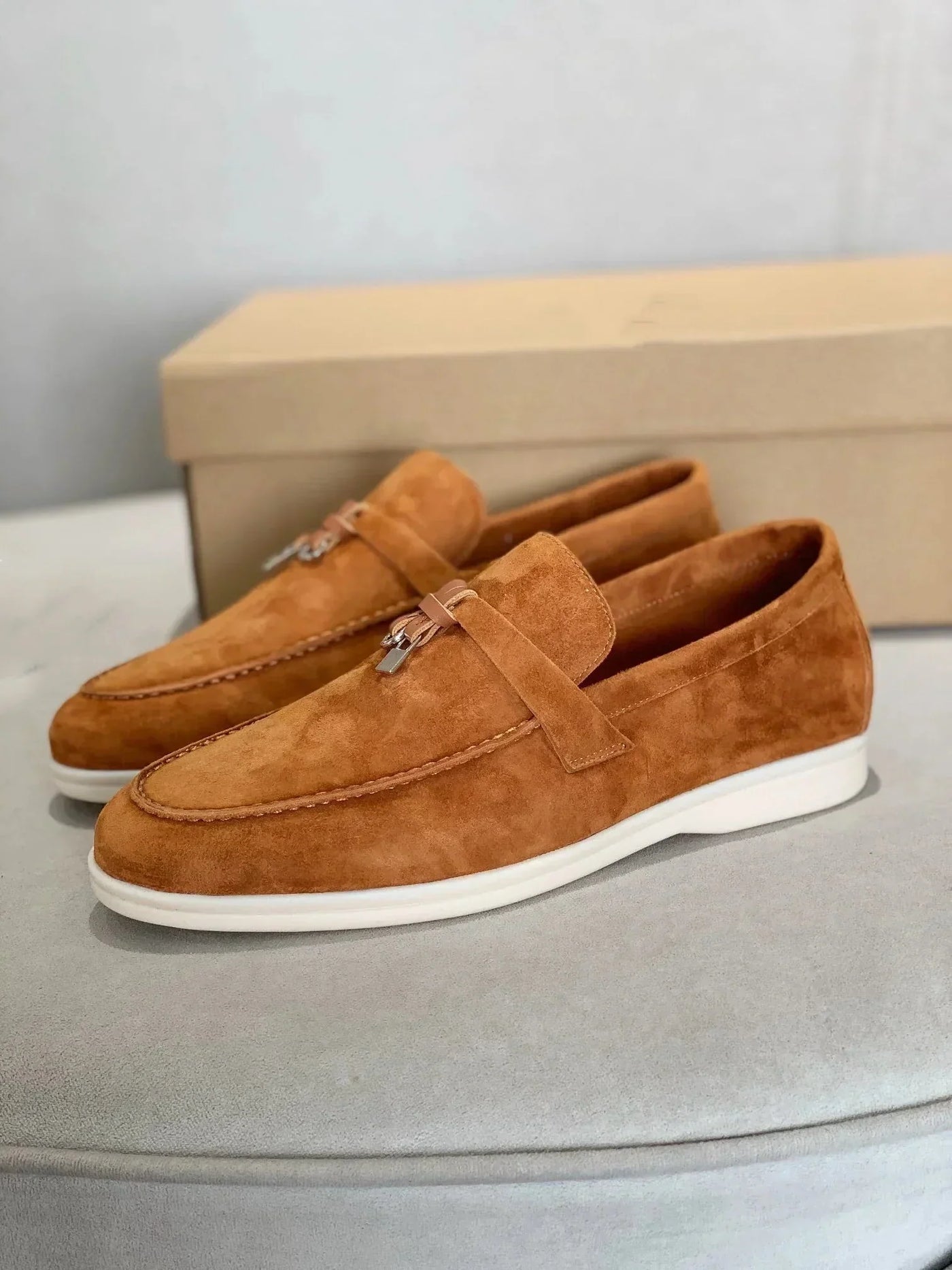 Wildleder-Loafers | Leder | Slip-On | Herren-Anzugschuhe | Loafers