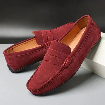 Wildleder-Slipper | Slip-On | Rutschfest | Mokassins | Herren-Slipper