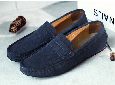 Wildleder-Slipper | Slip-On | Rutschfest | Mokassins | Herren-Slipper