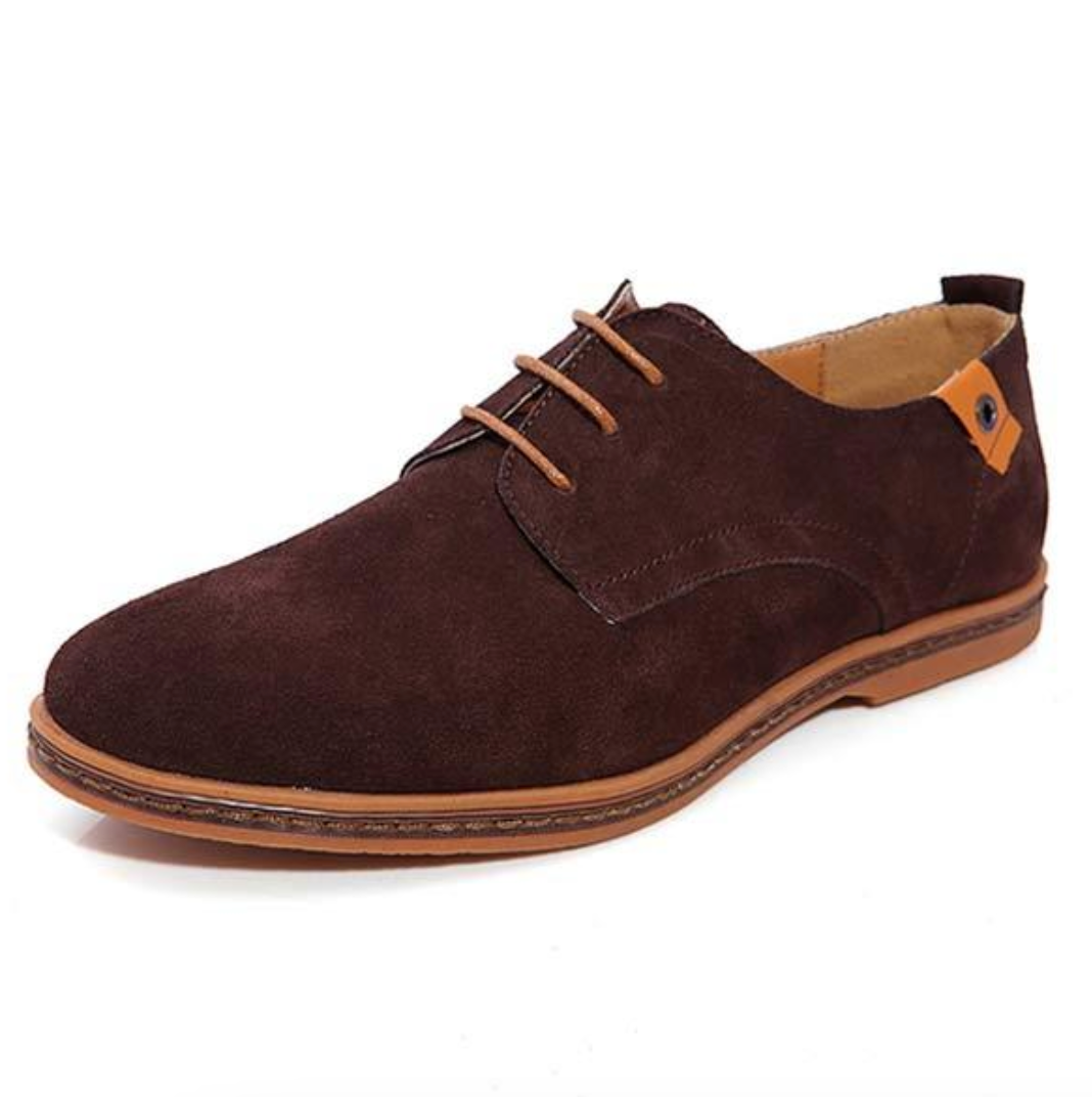 Wildlederschuhe - Stylische Herren Schnürschuhe zum Laufen aus Leder
