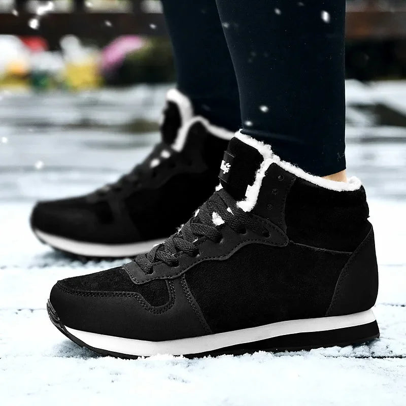 Winterschuhe – mit Fell gefüttert – rutschfest – Schnürschuhe – Winterschuhe für Herren