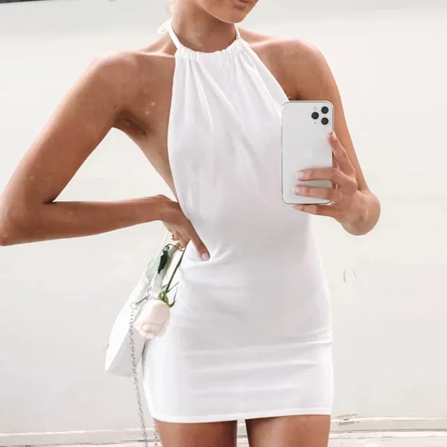 Ivonne® | Ärmelloses, rückenfreies, figurbetontes Kleid