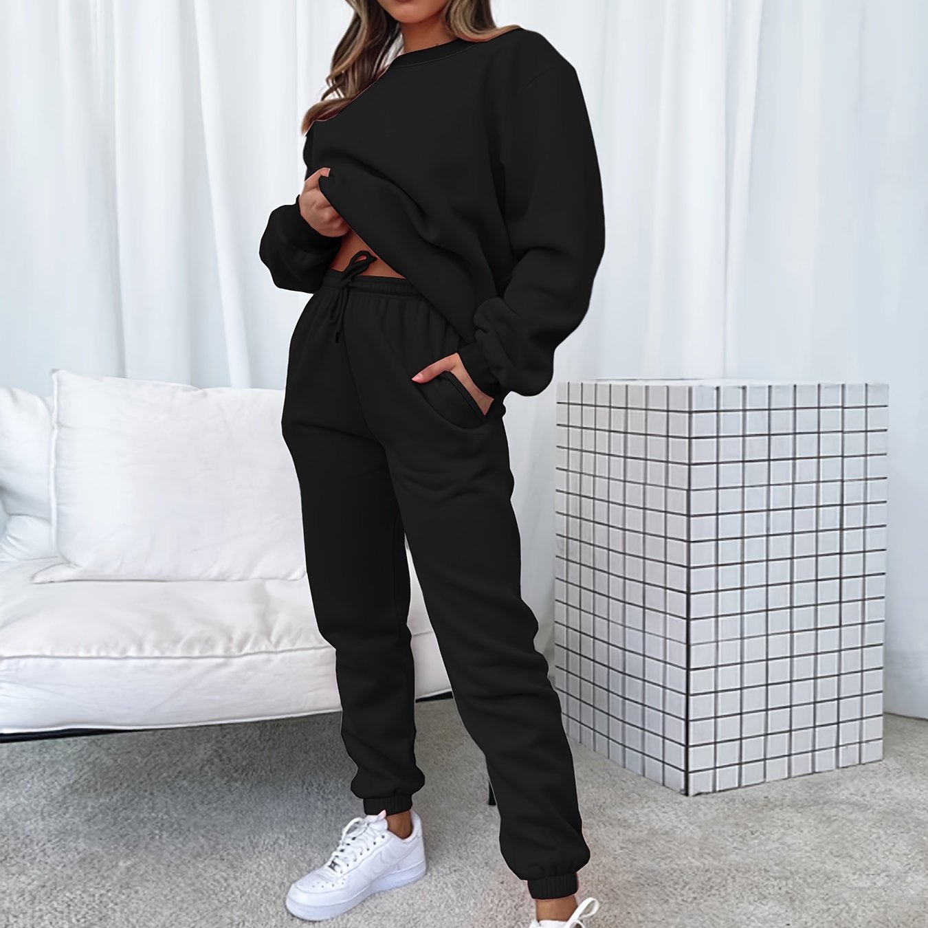 Yosi Style | Glamouröses, solides zweiteiliges Set für mühelosen Stil
