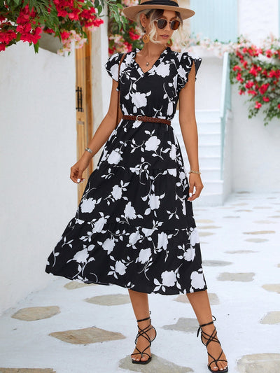 Yoselin® | Elegantes Sommerkleid mit Blumendruck