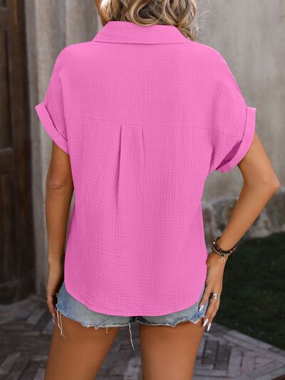 Grace® | Leichte Bluse mit Knöpfen und Taschen