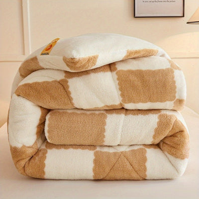 Zeitgemäße Karierte Fleece-Bettdecke – Warm & Stilvoll