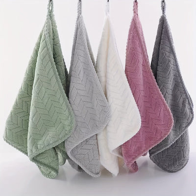 4-teiliges Luxus-Handtuch-Set – Weiches, saugfähiges Coral Fleece