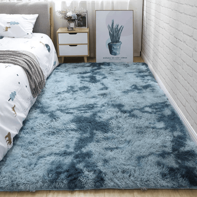 Weiche Plüsch-Teppiche – Rutschfeste Flauschige Shaggy Matratze im Tie-Dye-Design