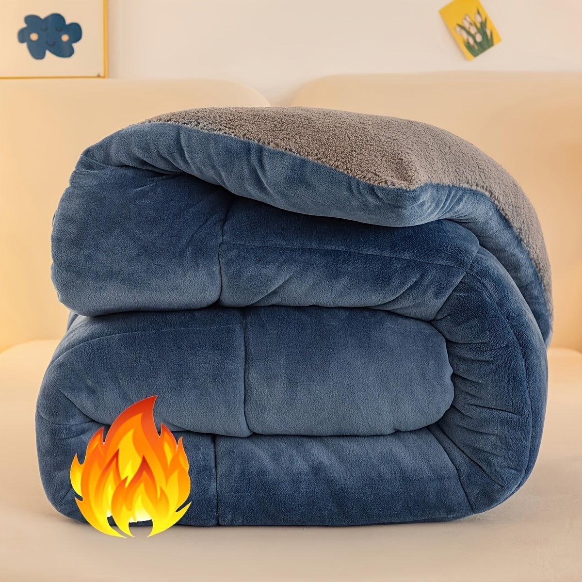 Wendbare Winter-Fleece-Decke – Ultra-Warm & Kuschelig mit Dual-Sided Milk Fleece
