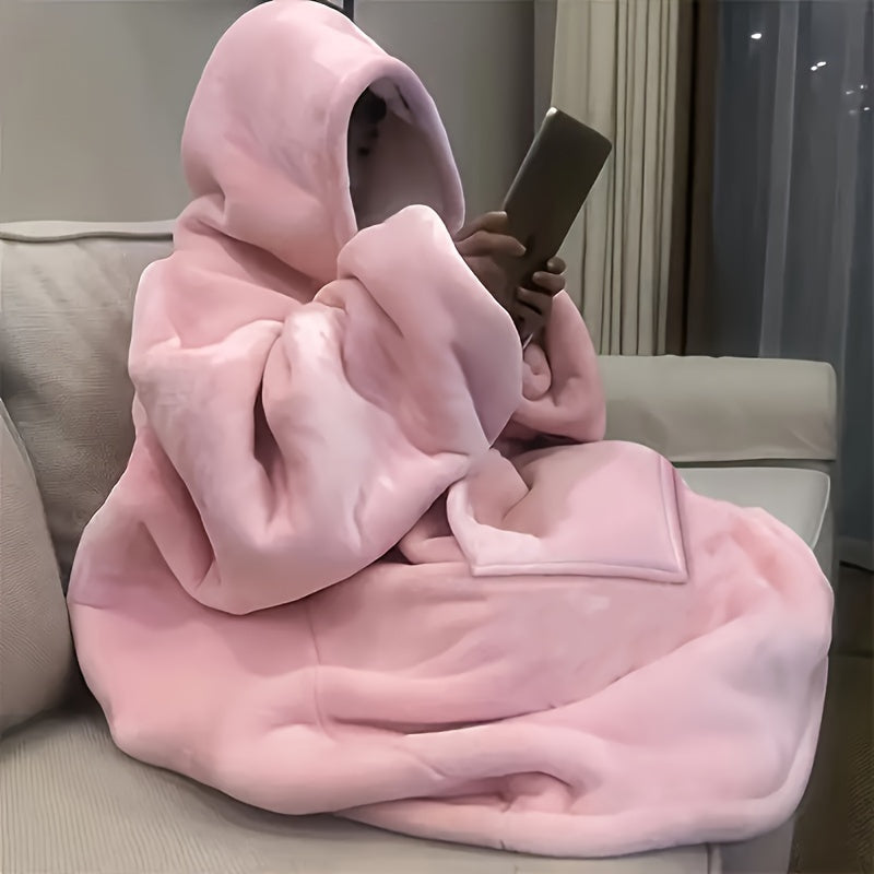 Zeitgemäße Gestrickte Tragbare Decke mit Kapuze