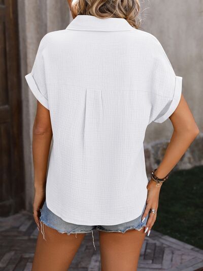 Grace® | Leichte Bluse mit Knöpfen und Taschen