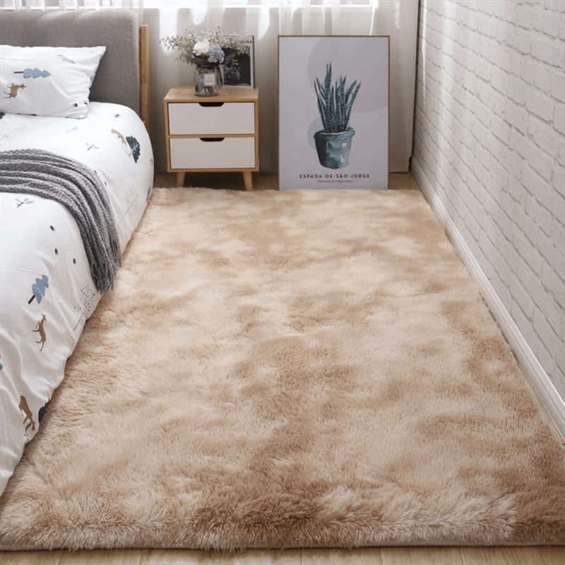 Weiche Plüsch-Teppiche – Rutschfeste Flauschige Shaggy Matratze im Tie-Dye-Design