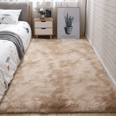 Weiche Plüsch-Teppiche – Rutschfeste Flauschige Shaggy Matratze im Tie-Dye-Design