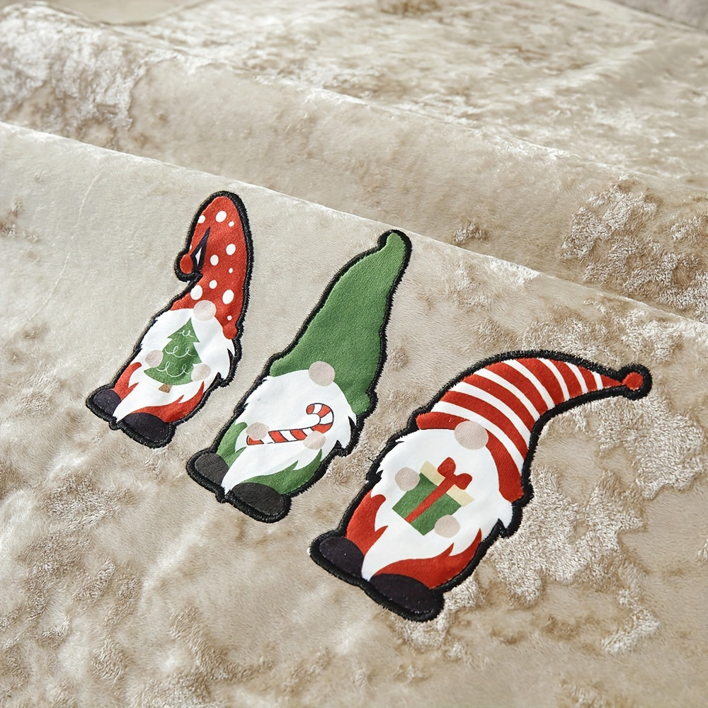 Weihnachtlicher Santa Claus Sofaüberwurf – Weiches Chenille, Rutschfest & Fleckenresistent