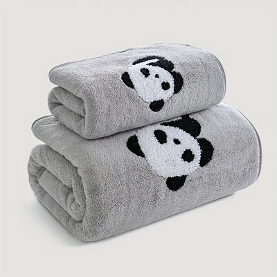 Weich & Absorbierendes Panda-Handtuch-Set