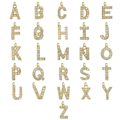 Zarter Diamant Buchstabe Anfangs Lariat Halskette