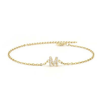 Zarter Anfangs Buchstabe Ketten Armband