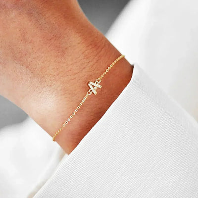 Zarter Anfangs Buchstabe Ketten Armband