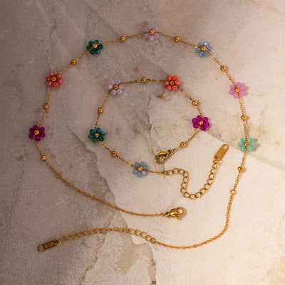 Zartes Frühlingsblumen-Schmuckset