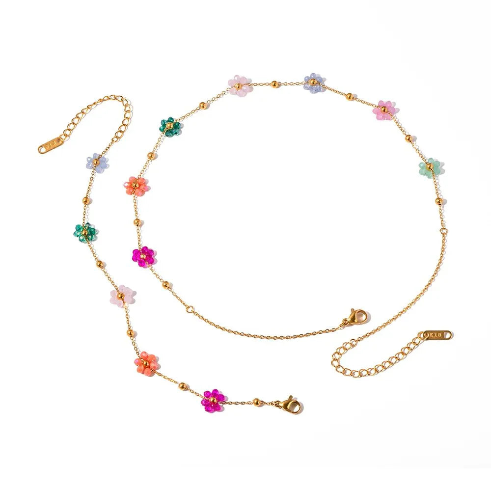 Zartes Frühlingsblumen-Schmuckset
