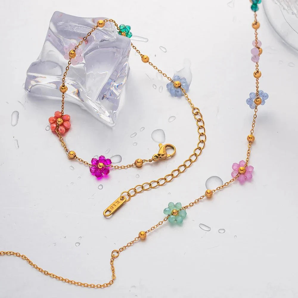 Zartes Frühlingsblumen-Schmuckset