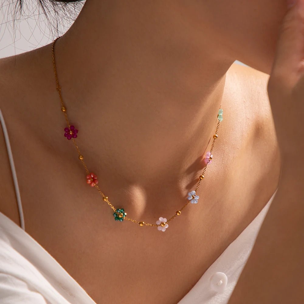Zartes Frühlingsblumen-Schmuckset