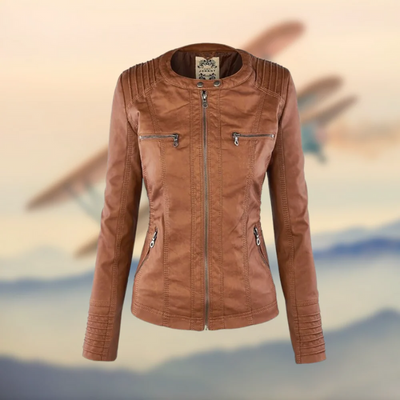 Damen Bikerjacke mit Kapuze | Warme