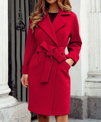 Zemirah | Damen Blau Trenchcoat | Lang