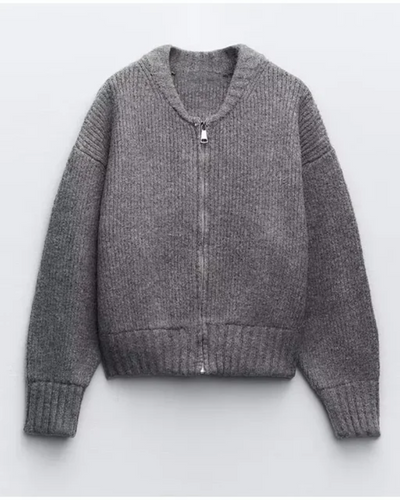 Abby | Damen Grau Strickjacke | Cardigan