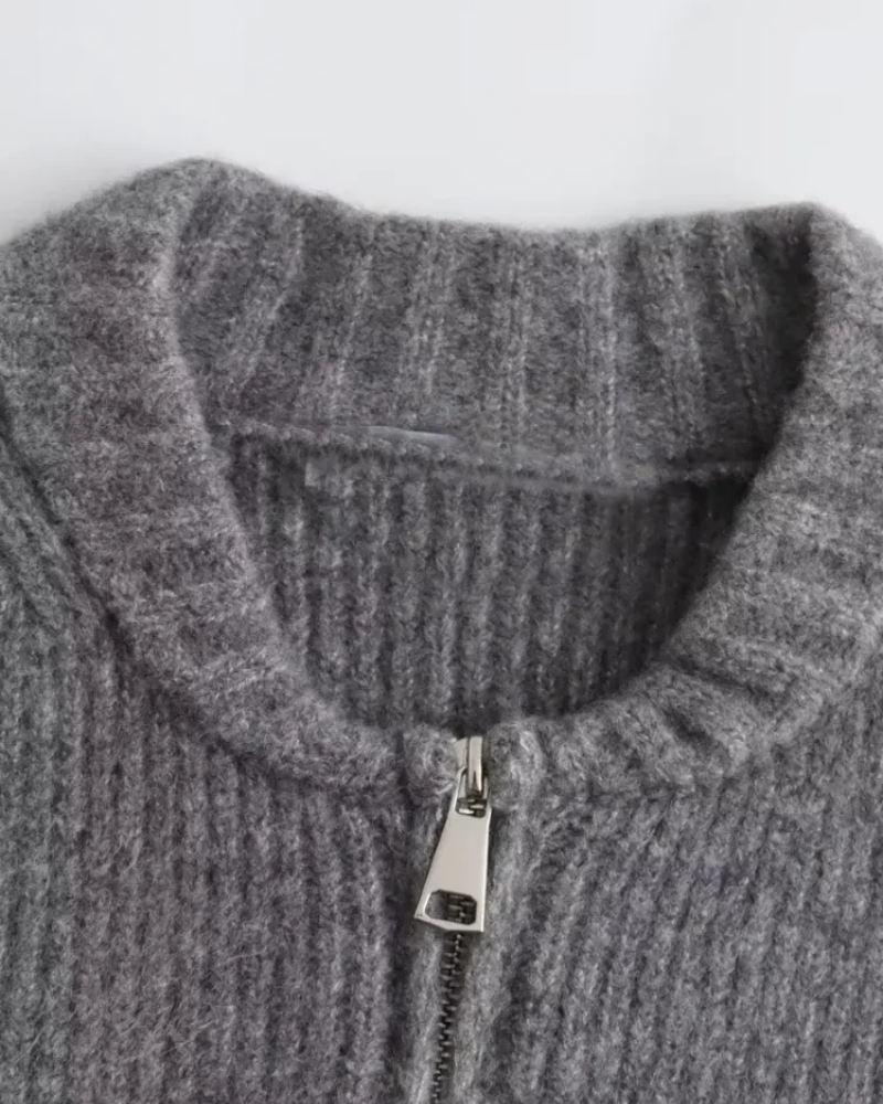 Abby | Damen Grau Strickjacke | Cardigan