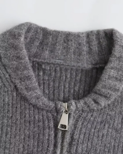 Abby | Damen Grau Strickjacke | Cardigan