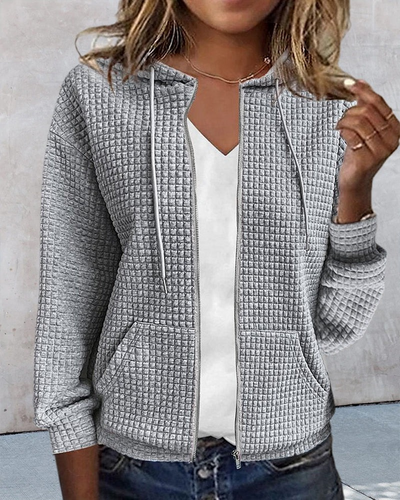 Damen lässiger Hoodie | Reißverschluss
