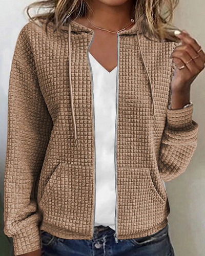 Damen lässiger Hoodie | Reißverschluss