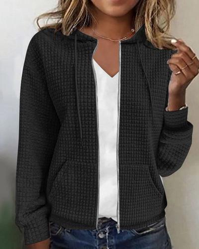 Damen lässiger Hoodie | Reißverschluss