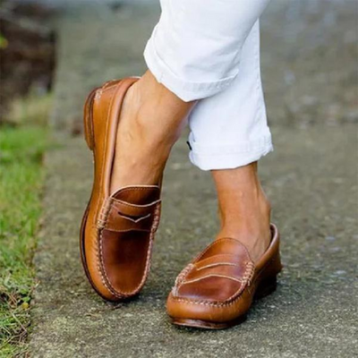 Adriana | Damen Schwarz Mokassins | Loafer Schuhe