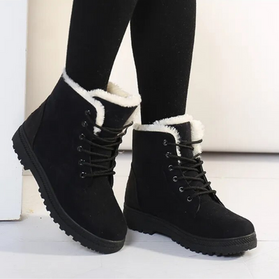 Wendy | Damen Schwarz Schneestiefel | Flach